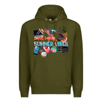 Army Green small businesses summer vibe Premium Hoodie - NancyCooperArtShop