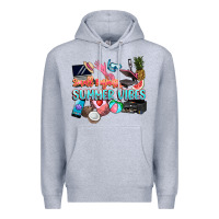 Heather Grey small businesses summer vibe Premium Hoodie - NancyCooperArtShop