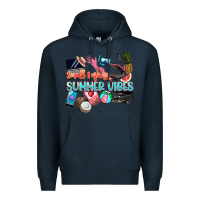 Navy small businesses summer vibe Premium Hoodie - NancyCooperArtShop