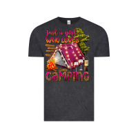 Vintage Black just a girl who loves camping Vintage Tee - texasbilliewilder