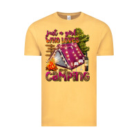 Vintage Mustard just a girl who loves camping Vintage Tee - texasbilliewilder