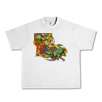 Lunar Rock Louisiana Map With Mardi Gras Crocodile Urban Heavy Tee - RanaPortraitStore