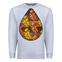Heather Grey Fall Teardrop Premium Sweatshirt - LillyAllenDesigns