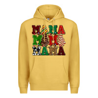 Antique Gold mama mama mama with christmas lights and christmas tree cakes Premium Hoodie - AdoDesignShop