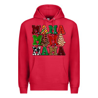 Cardinal mama mama mama with christmas lights and christmas tree cakes Premium Hoodie - AdoDesignShop