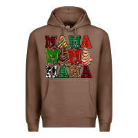 Chestnut mama mama mama with christmas lights and christmas tree cakes Premium Hoodie - AdoDesignShop