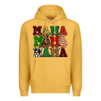 Mustard mama mama mama with christmas lights and christmas tree cakes Premium Hoodie - AdoDesignShop