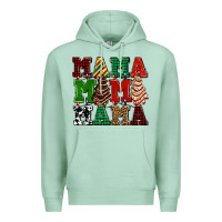 Seafoam mama mama mama with christmas lights and christmas tree cakes Premium Hoodie - AdoDesignShop