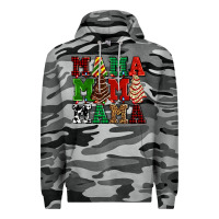 Slate Camo mama mama mama with christmas lights and christmas tree cakes Premium Hoodie - AdoDesignShop