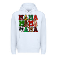 Mama Mama Mama With Christmas Lights And Christmas Tree Cakes Premium Hoodie | Teevron