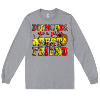 Heather Grey diamonds are a girl's best friend softball Long Sleeve Tee - Zillion Design Studio