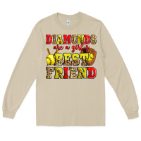 Diamonds Are A Girl's Best Friend Softball Long Sleeve Tee | Teevron