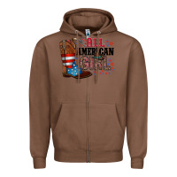 Chestnut all american girl Zipper Hoodie - RacoonDesign