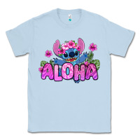 Dusty Blue aloha summer stitch Classic Tee - Zillion Design Studio
