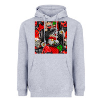 Heather Grey ladybug gnomes seamless pattern Heavyweight Hoodie - BundleAndBundleShop
