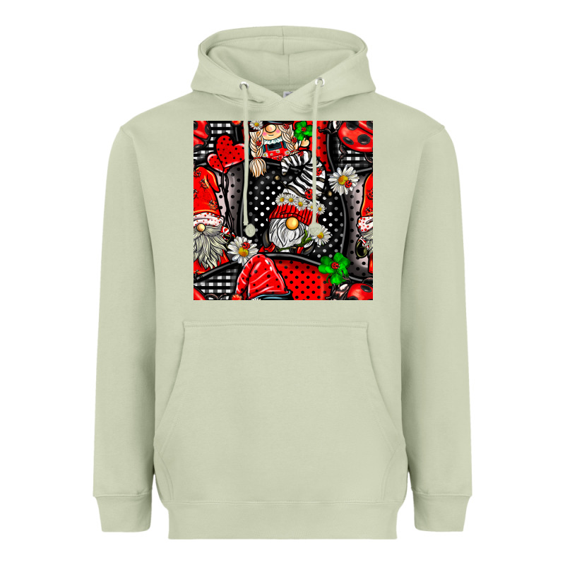Ladybug Gnomes Seamless Pattern Heavyweight Hoodie by BundleAndBundleShop | Teevron
