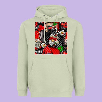 Ladybug Gnomes Seamless Pattern Heavyweight Hoodie Designed By Bundleandbundleshop