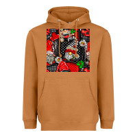 Meerkat ladybug gnomes seamless pattern Heavyweight Hoodie - BundleAndBundleShop