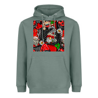 Sage ladybug gnomes seamless pattern Heavyweight Hoodie - BundleAndBundleShop