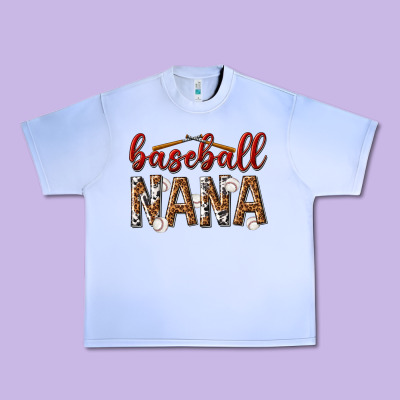 Urban Heavy Tee baseball nana with leopard