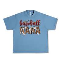 Pebble Blue baseball nana with leopard Urban Heavy Tee - texasbilliewilder