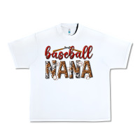 White baseball nana with leopard Urban Heavy Tee - texasbilliewilder