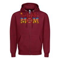 Burgundy firefighter mom Zipper Hoodie - HRA Design Shop