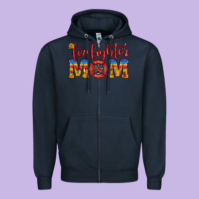 Firefighter Mom Zipper Hoodie Designed By Hra Design Shop