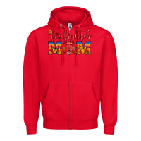 Red firefighter mom Zipper Hoodie - HRA Design Shop