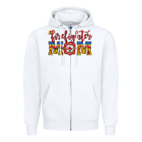 White firefighter mom Zipper Hoodie - HRA Design Shop