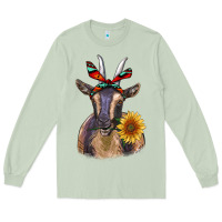 Matcha sunflower aztec ribbon goat Long Sleeve Tee - RanaPortraitStore