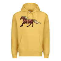 Antique Gold running horse Premium Hoodie - NancyCooperArtShop