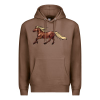 Chestnut running horse Premium Hoodie - NancyCooperArtShop