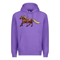 Purple running horse Premium Hoodie - NancyCooperArtShop