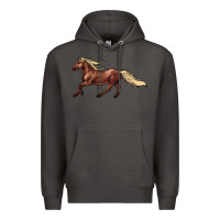 Smoke running horse Premium Hoodie - NancyCooperArtShop