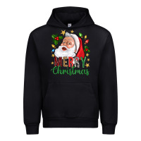 Black Merry Christmas With Santa Urban Hoodie - BundleAndBundleShop