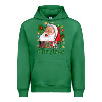 Emerald Merry Christmas With Santa Urban Hoodie - BundleAndBundleShop