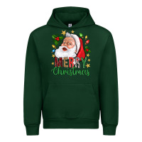 Forest Green Merry Christmas With Santa Urban Hoodie - BundleAndBundleShop