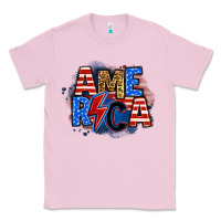 Bubblegum Pink america lightning bolt Classic Tee - Zillion Design Studio