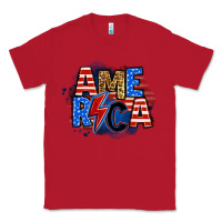 Red america lightning bolt Classic Tee - Zillion Design Studio