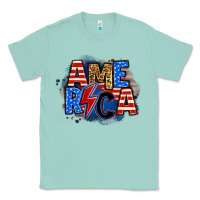 Seafoam america lightning bolt Classic Tee - Zillion Design Studio