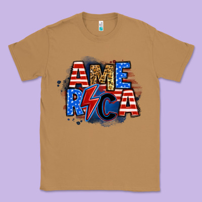 America Lightning Bolt Classic Tee Designed By Zillion Design Studio