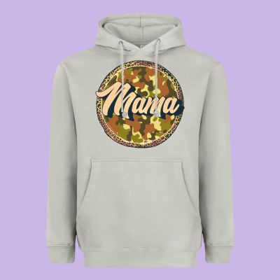 Mama   Camouflage Heavyweight Hoodie Designed By Jahusdesignshop
