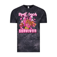 Cloud Black Breast Cancer survivor afro girl sneakers Vintage Tee - RanaPortraitStore