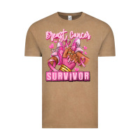 Vintage Coffee Breast Cancer survivor afro girl sneakers Vintage Tee - RanaPortraitStore
