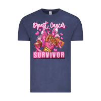 Vintage Denim Breast Cancer survivor afro girl sneakers Vintage Tee - RanaPortraitStore