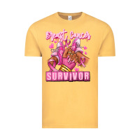 Vintage Mustard Breast Cancer survivor afro girl sneakers Vintage Tee - RanaPortraitStore