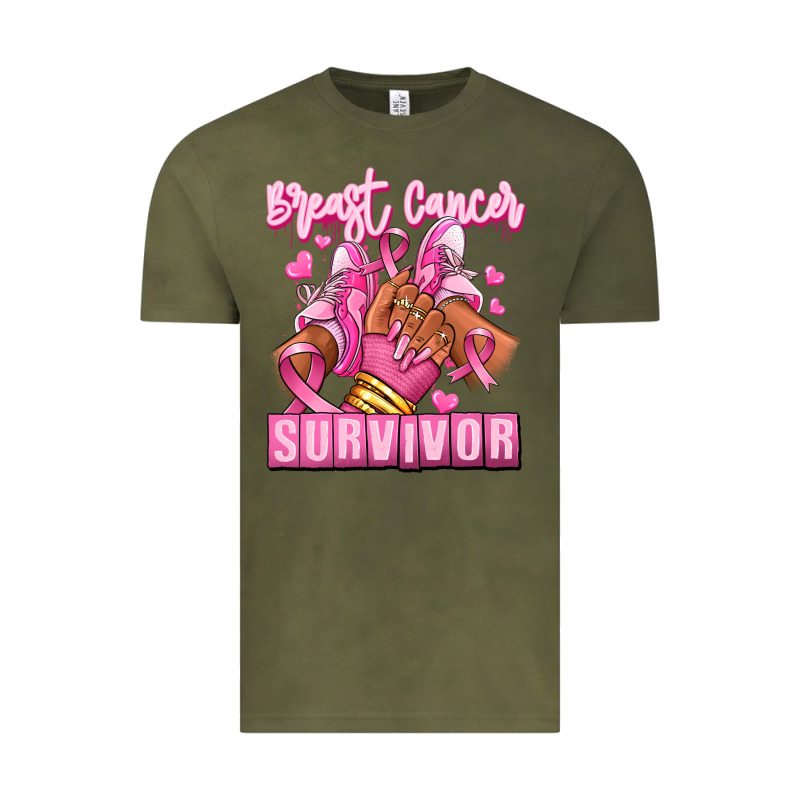 Breast Cancer Survivor Afro Girl Sneakers Vintage Tee by RanaPortraitStore | Teevron