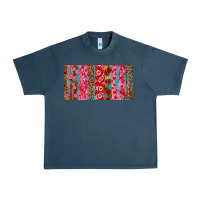 Midnight Navy Love brushstrokes xoxo leopard and turquoise Urban Heavy Tee - RanaPortraitStore