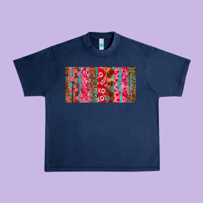 Urban Heavy Tee Love brushstrokes xoxo leopard and turquoise